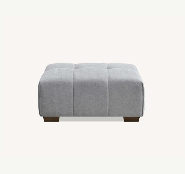 Leonard cloudy grey bouclé modular corner sofa with optional footstool- SOLID FURNITURE LTD