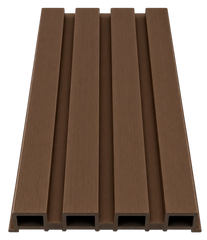 Light Brown Waterproof Exterior WPC Wall Panels 180cm 290cm Solid Furniture UK