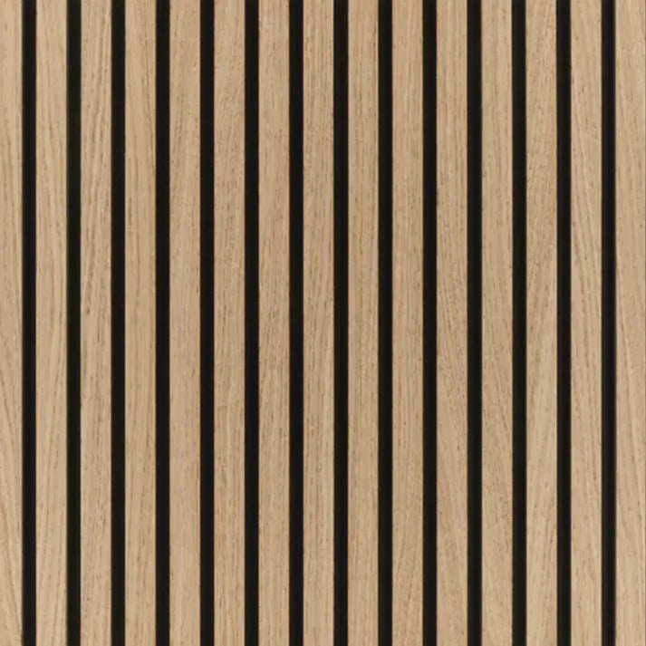 3D decorative light oak acoustic panels 60x60cm by Solid Furniture LTD main view showing real wood slats and felt backing