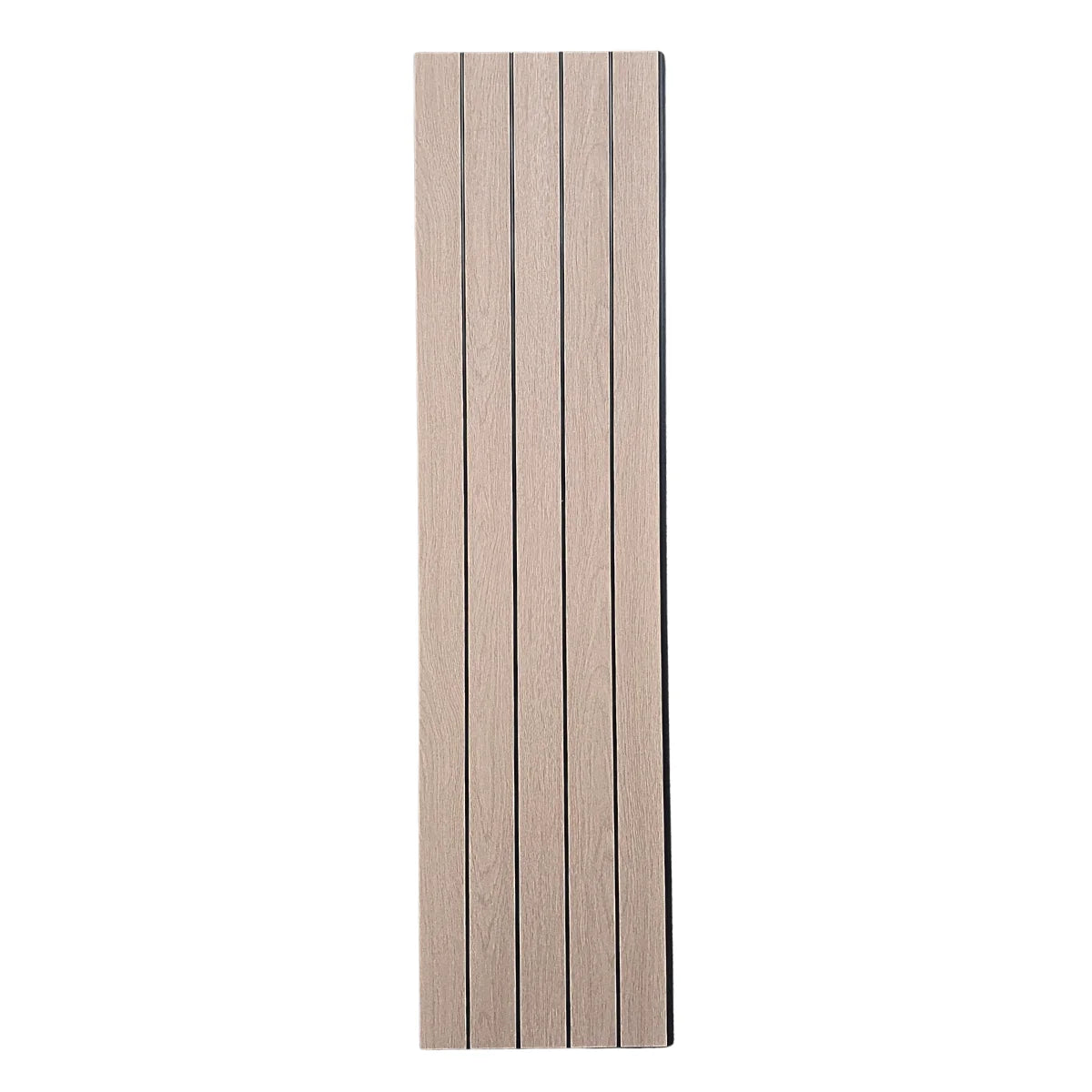 Close-up of the light oak slatted finish on wainscoting wall panels by Solid Furniture UK