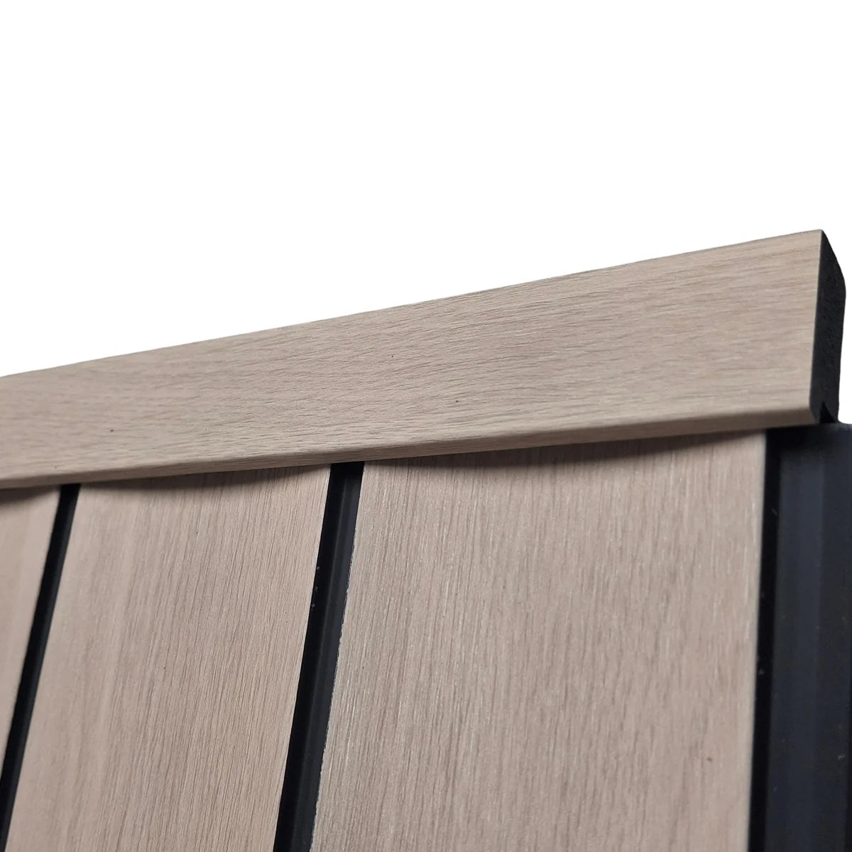 Close-up of Light Oak Wave wainscoting wall panel