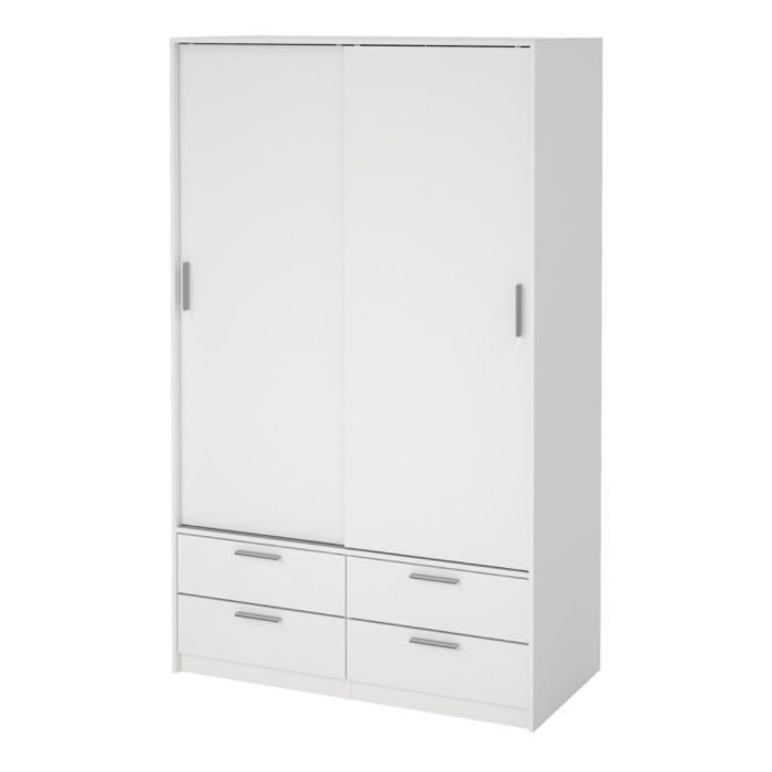 Line Wardrobe with white finish solid Furniture UK