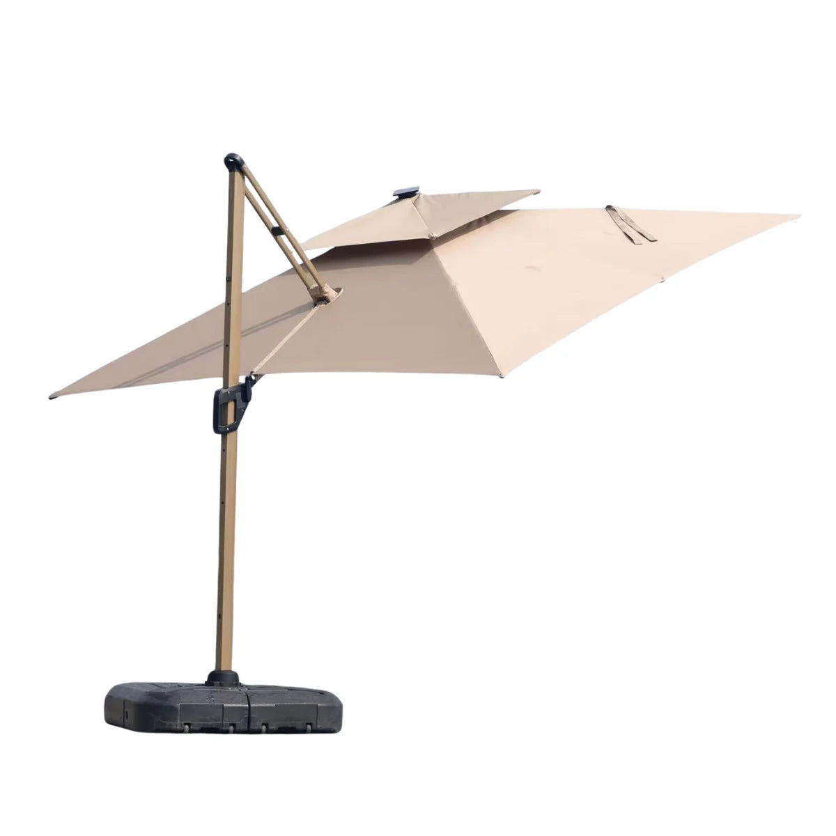 Durable aluminium frame and premium canopy fabric on Camber 3m garden parasol solid furniture UK