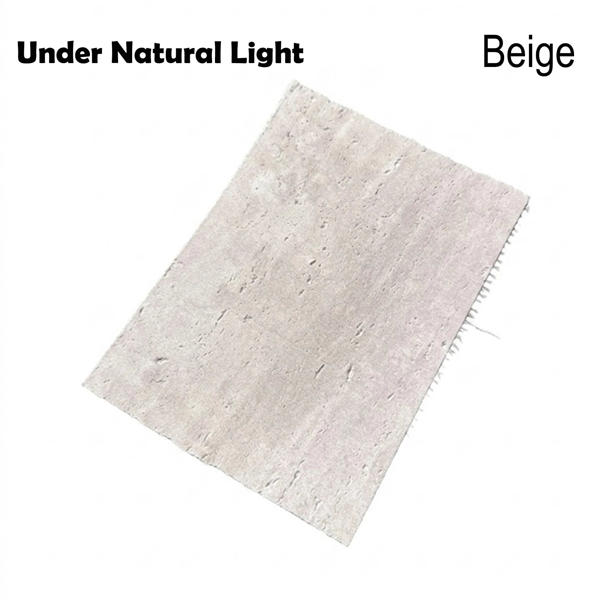 MCM Travertine stone sample in Beige shown under natural light, Solid Furniture UK