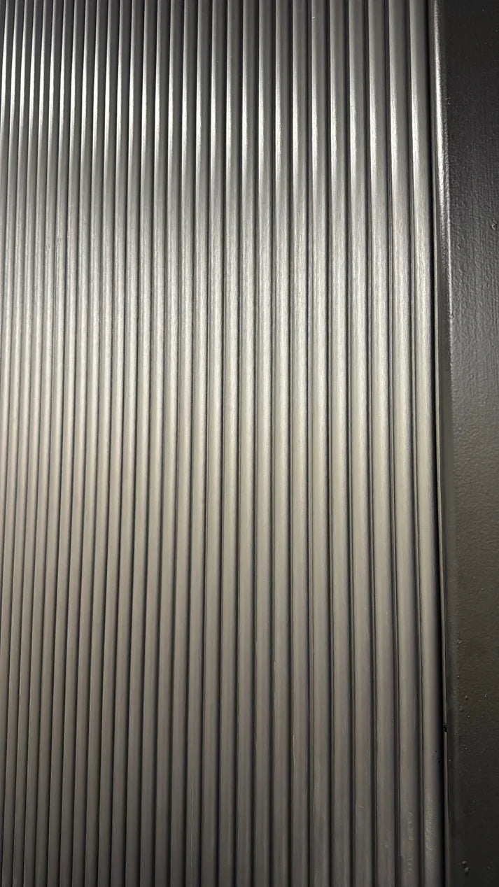 Metallic silver decorative fluted wall panel for modern interior walls