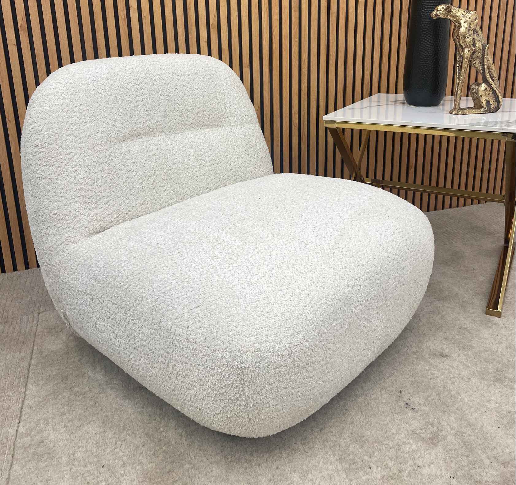 Miami Accent Swivel Chair in white with two scatter cushions for living room décor SOLID FURNITURE LTD