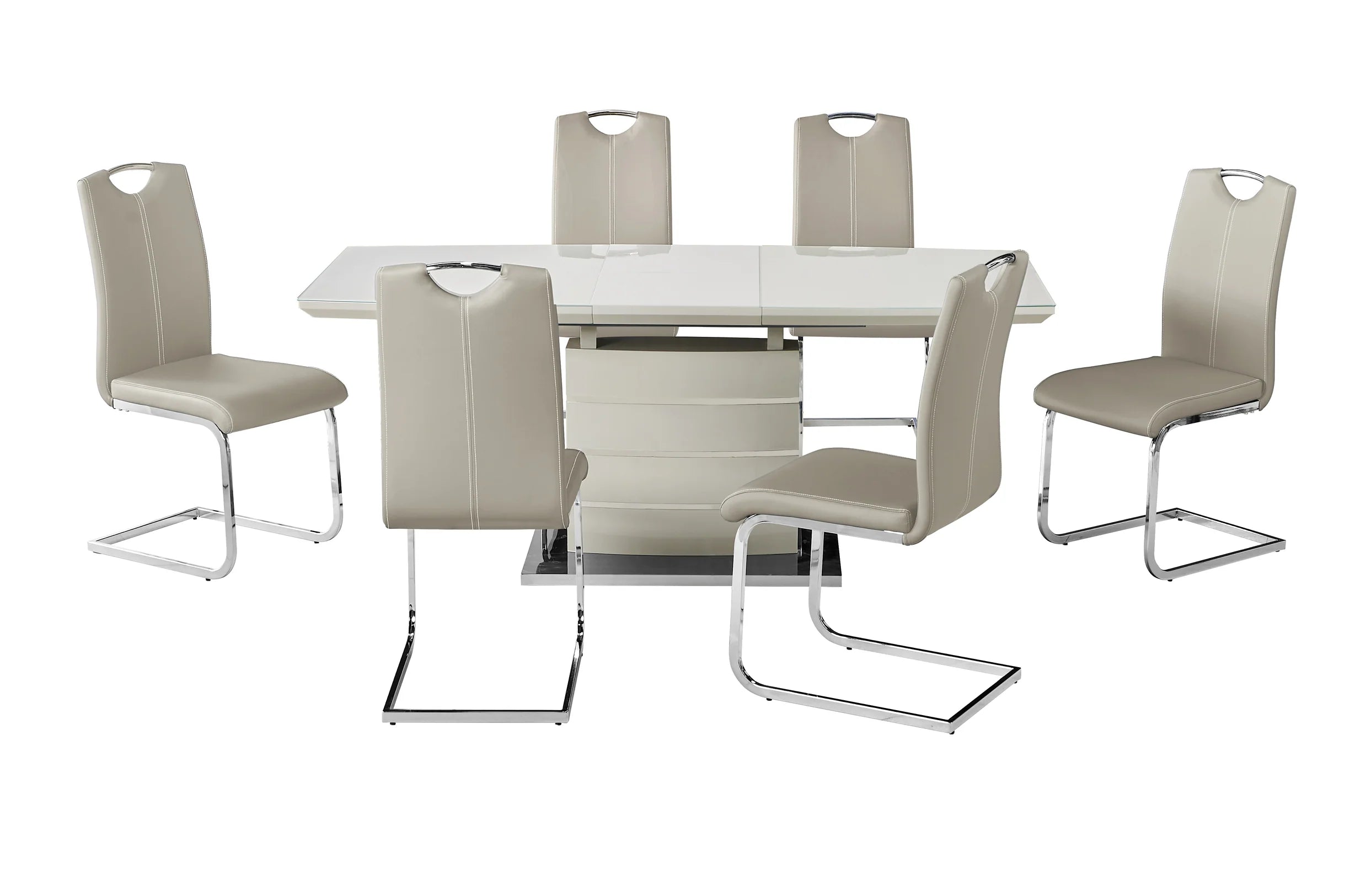 Milan 140cm to 180cm cappuccino extending dining table by Solid Furniture UK wooden finish extendable dining table UK dining furniture