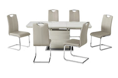 Milan 140cm to 180cm cappuccino extending dining table by Solid Furniture UK wooden finish extendable dining table UK dining furniture