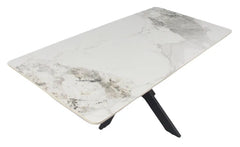 Milan Coffee Table 120x60cm ceramic tabletop top view – Solid Furniture UK