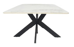 Milan Coffee Table black X-style pedestal base close-up – Solid Furniture UK