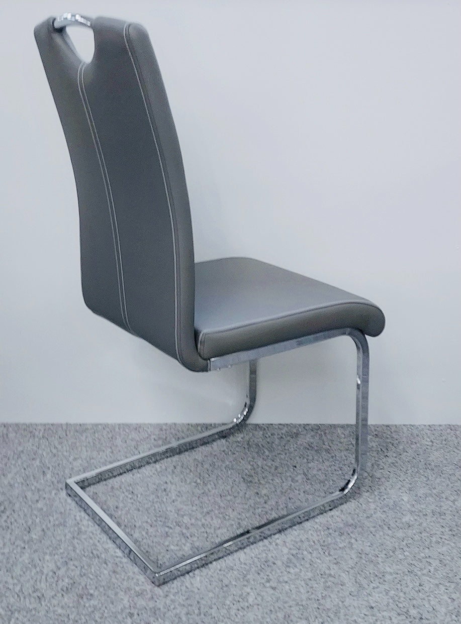 Grey Milan Dining Chair side view stylish dining chair UK Solid Furniture UK home décor