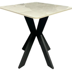 Milan Lamp Table with sturdy black four-leg base | Solid Furniture UK
