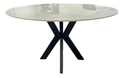 Milan round pedestal dining table main view – Solid Furniture UK