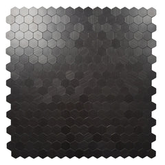 Black mini hexagon mosaic wall tiles 30 x 30cm pack of 10 by Solid Furniture LTD main view showing modern geometric design