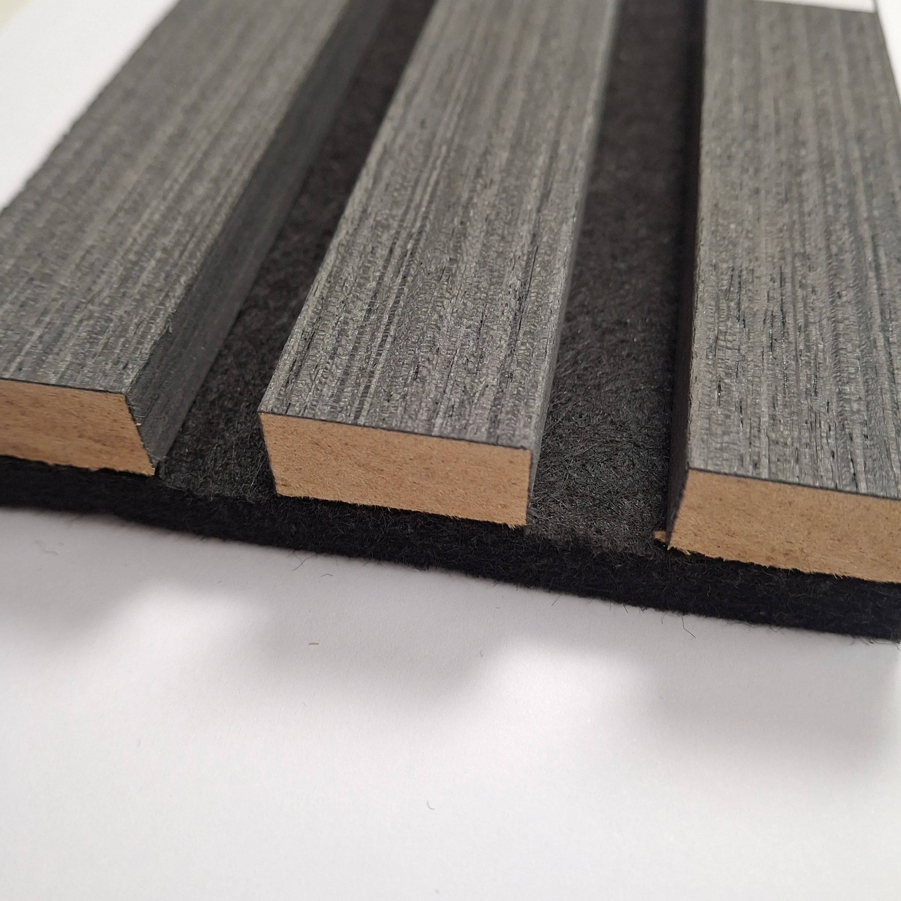 Premium 3-sided finish Black Oak acoustic wall panel for home or office Solid Furniture UK