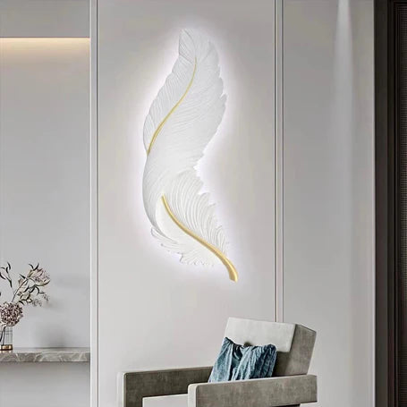 Slim Feather Light LED 32x100cm with white and warm light, perfect for modern minimalist interiors