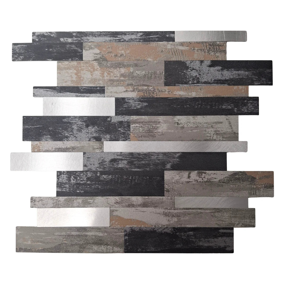 Black mixed with Gold mosaic wall tiles 30x30 cm pack of 10 from Solid Furniture LTD, full sheets displayed ready for installation