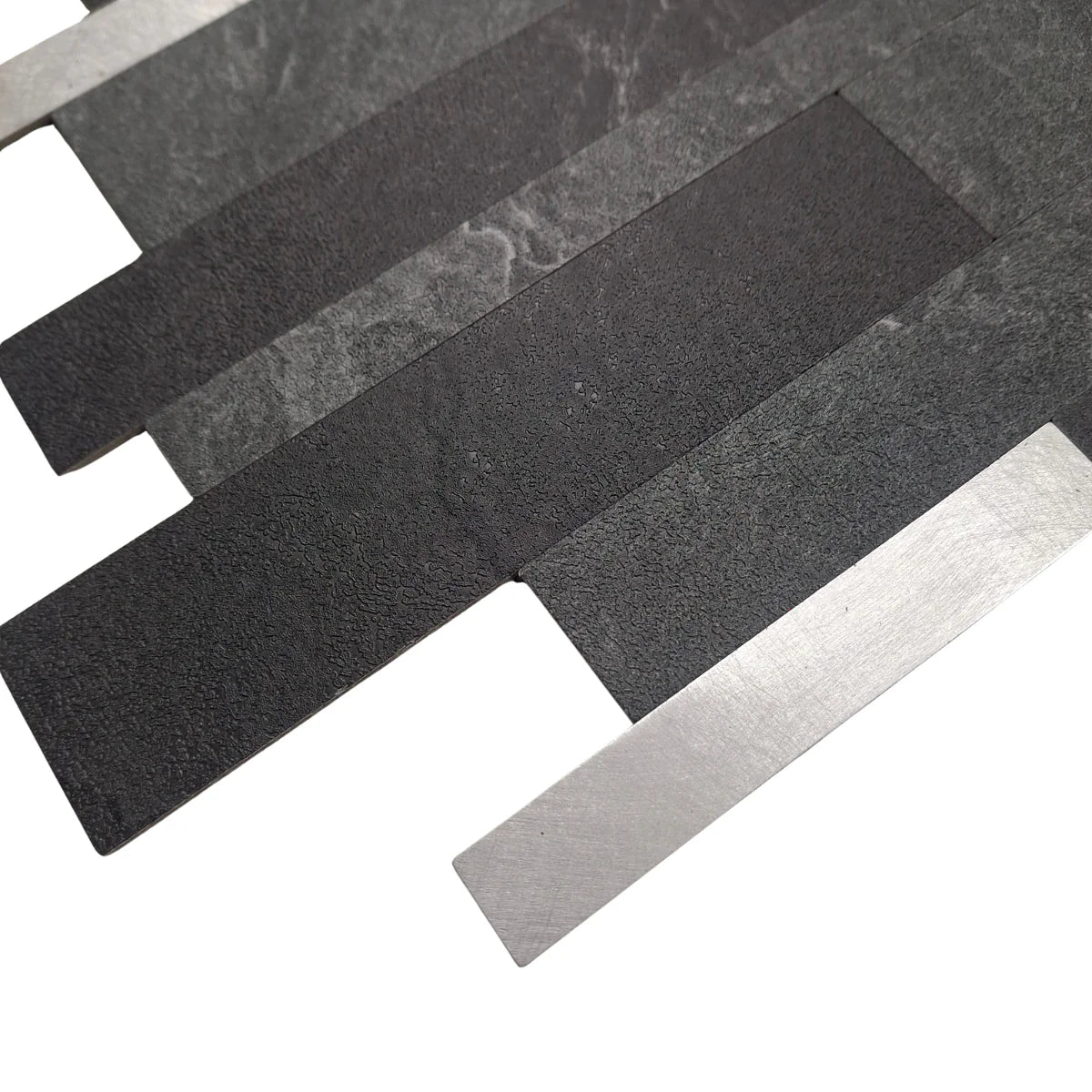 Black mixed with Grey mosaic wall tiles 30x30 cm pack of 10 from Solid Furniture LTD, full sheets displayed for easy installation