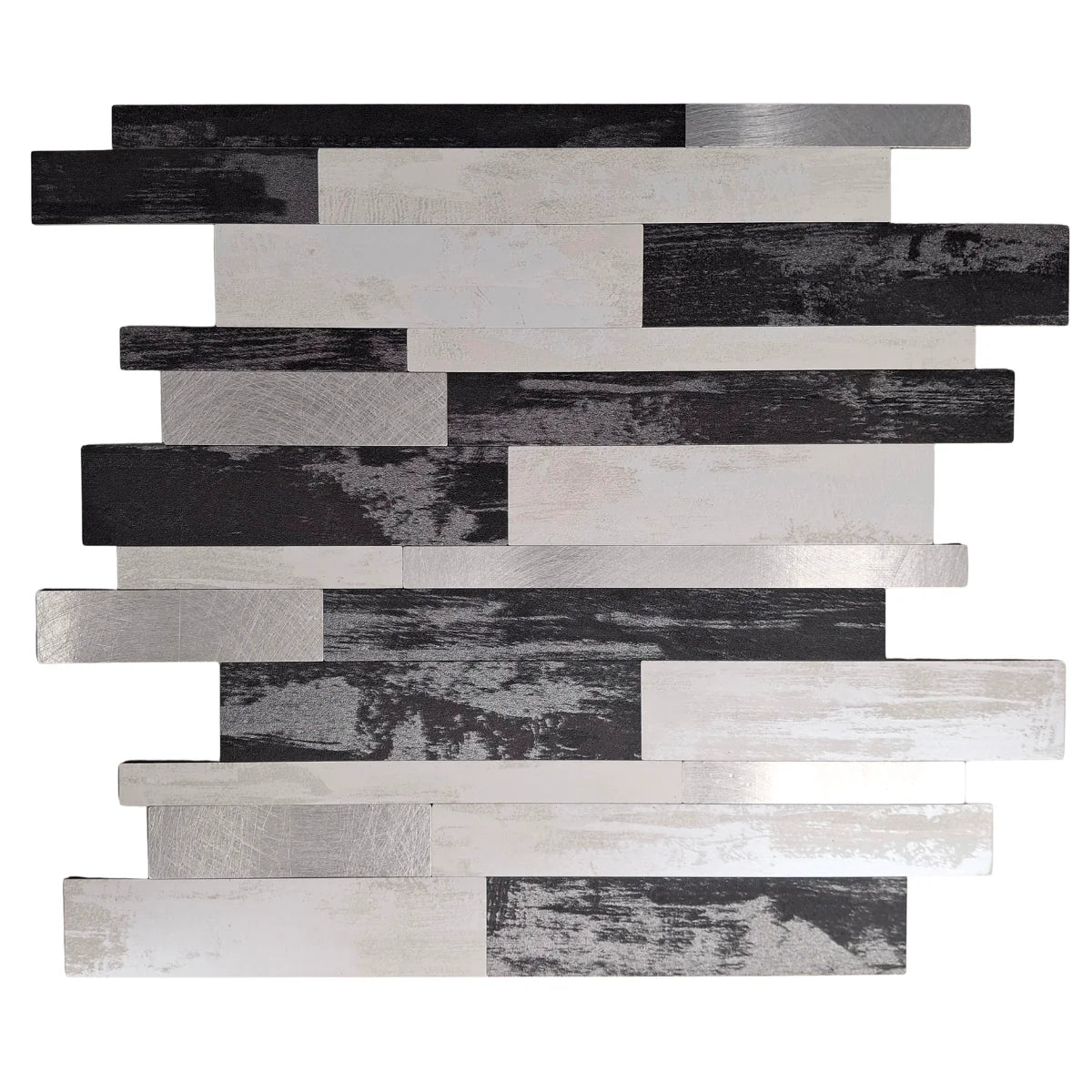 Black mixed with Silver mosaic wall tiles 30x30 cm pack of 10 from Solid Furniture LTD, full sheets ready to install on walls