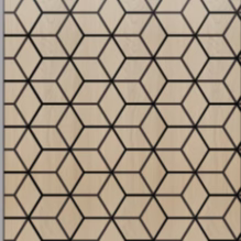 Angled view of 60x240 natural oak Blocks Wall Panel UK highlighting depth, texture, and modern design in residential or commercial interiors. solid furniture UK