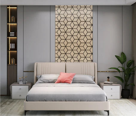 Natural oak blocks wall panel in HDF for feature walls and ceilings Solid furniture uk