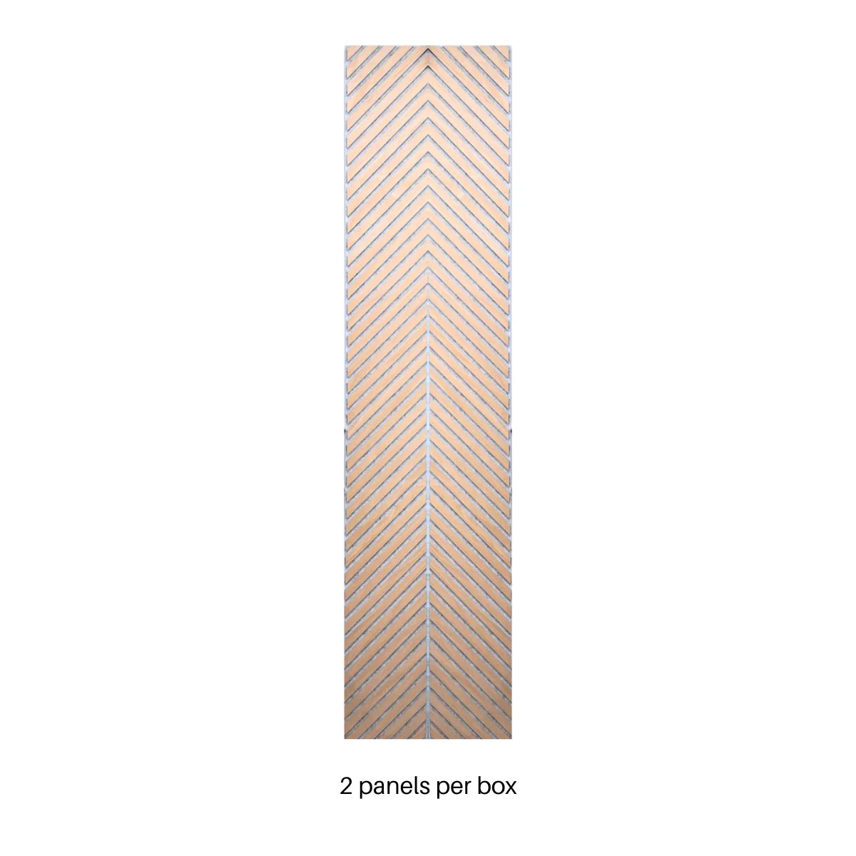Close-up detail of oak veneer chevron slat acoustic wall panels by Solid Furniture UK showing natural wood grain and felt backing