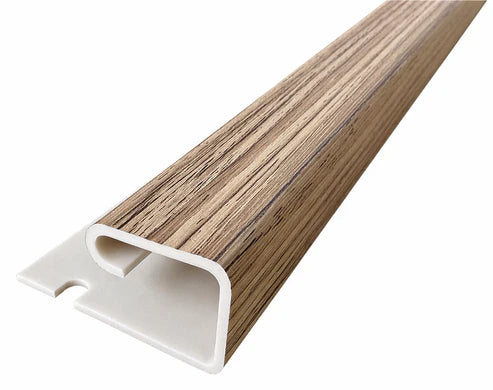 Oak Wall Panel End Trim 240cm by Solid Furniture Ltd, composite edge trim shown in main front view, featuring a clean oak finish profile designed for seamless wall panel and cladding edge finishing in modern UK interiors.