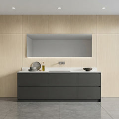 Oak effect PVC wall panels 60×240cm fitted in a stylish kitchen by Solid Furniture UK