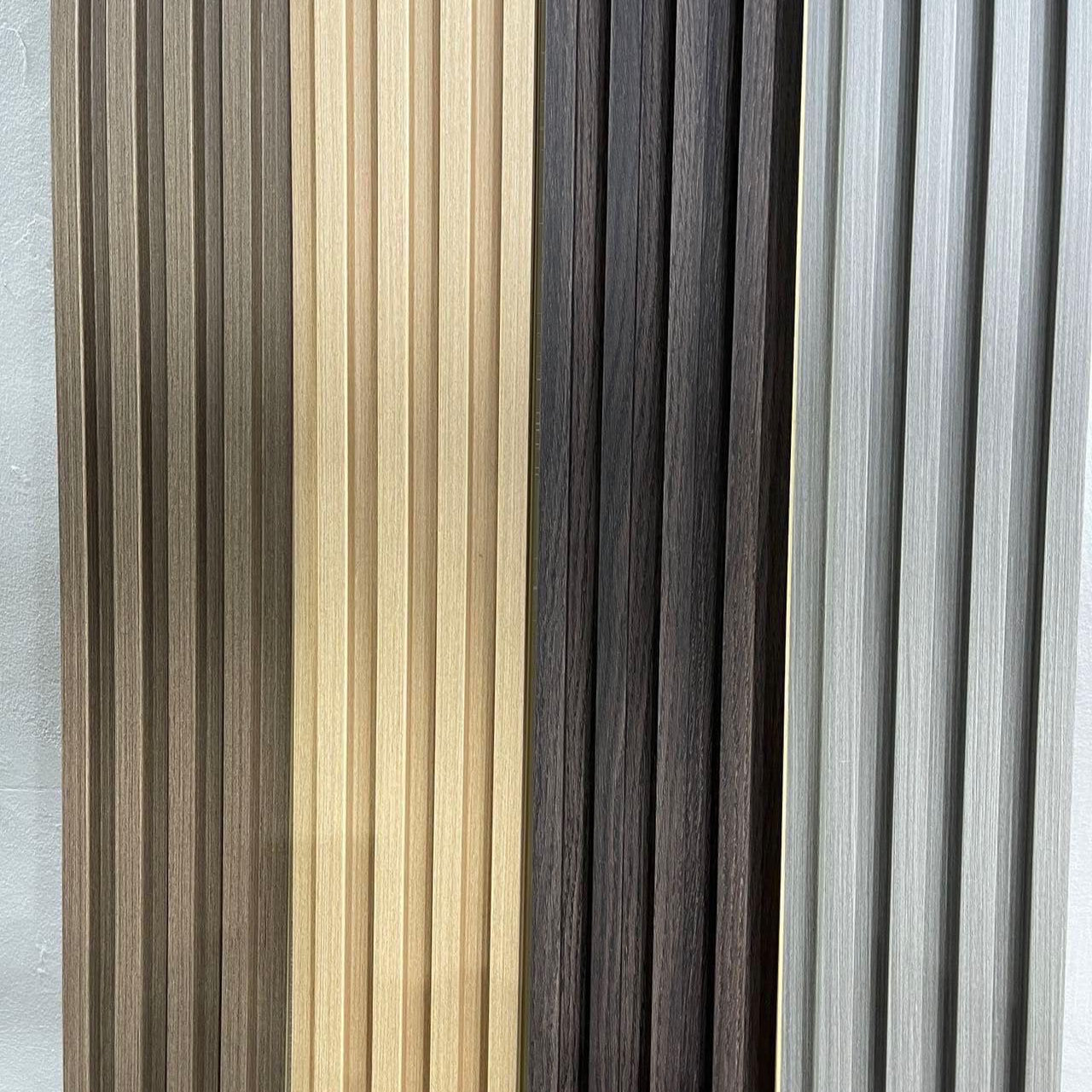 Collection of oak WPC wall panels UK by Solid Furniture UK featuring  wood-effect finishes for versatile interior design options