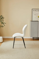 Solid Furniture UK Oliver PU leather effect dining chair set of 4 in white side view