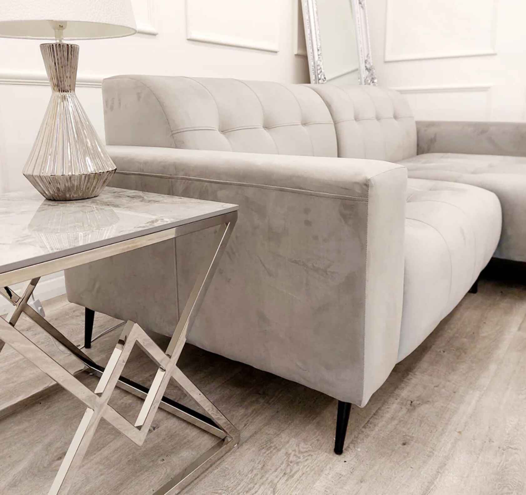 Modern Velvet Oslo Sofa with Deep Comfortable Seating SOLID FURNITURE UK