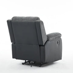 Back view of Rio cord fabric recliner chair highlighting rear design and upholstery solid furniture UK