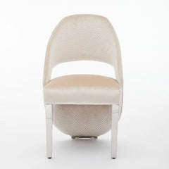 Santorini Dining Chair Set of 2 Cream Silver main view by Solid Furniture UK