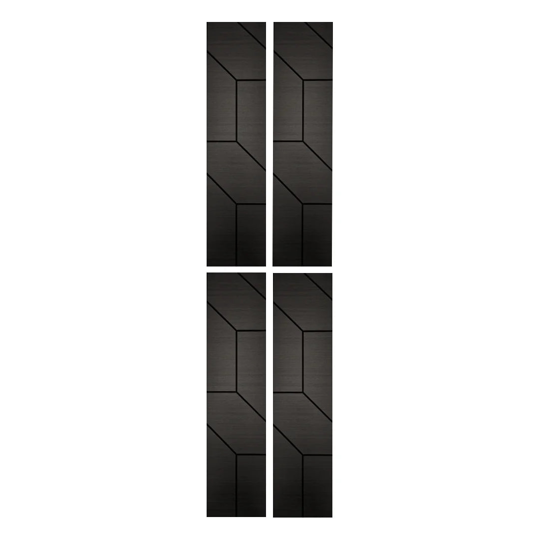 Close up view of Black Oak self adhesive acoustic wall panel UK 120cm x 30cm by Solid Furniture UK highlighting premium wood grain and acoustic felt surface
