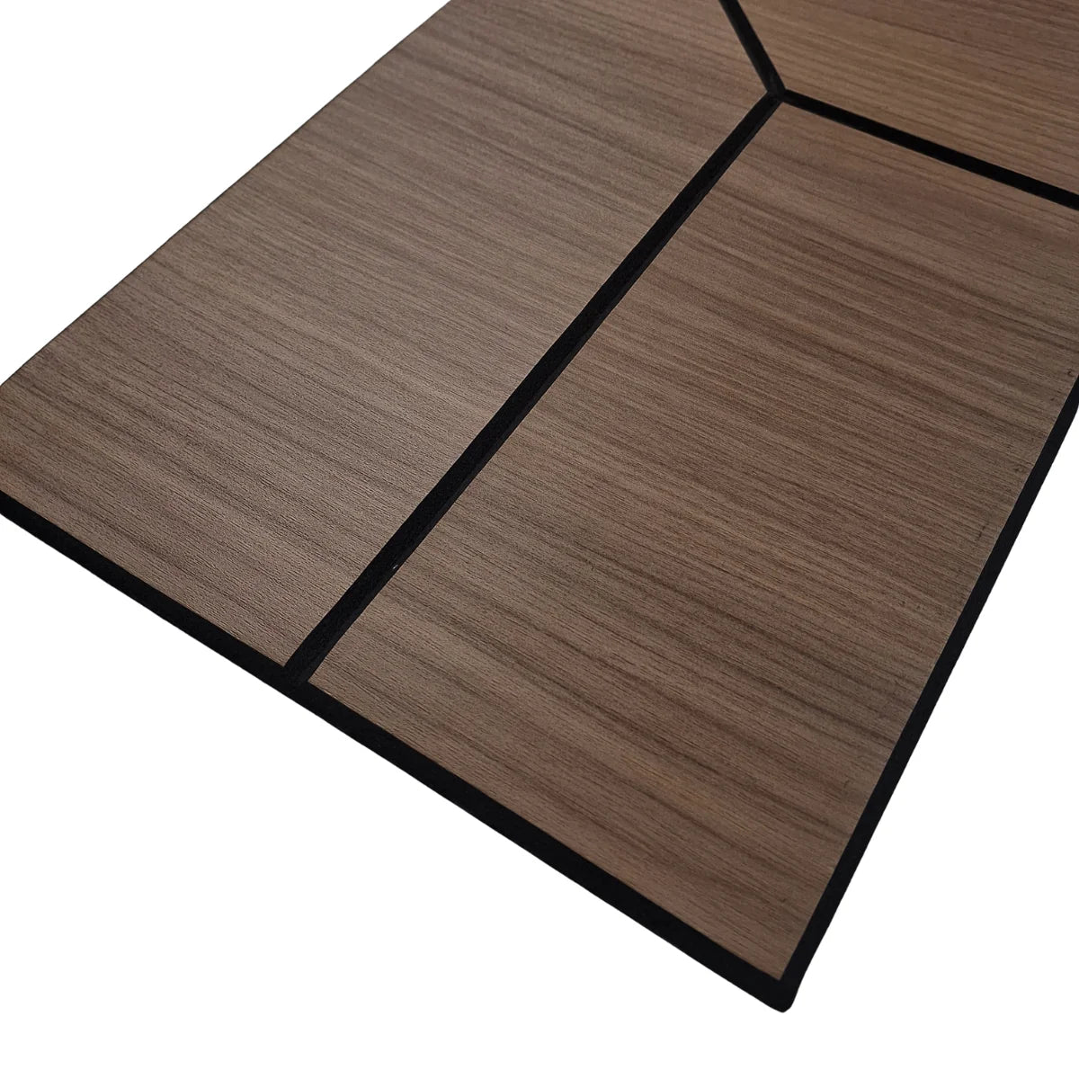Smoked Oak self adhesive acoustic wall panel UK 120cm x 30cm by Solid Furniture UK, lightweight wedge panel for modern sound absorbing interiors