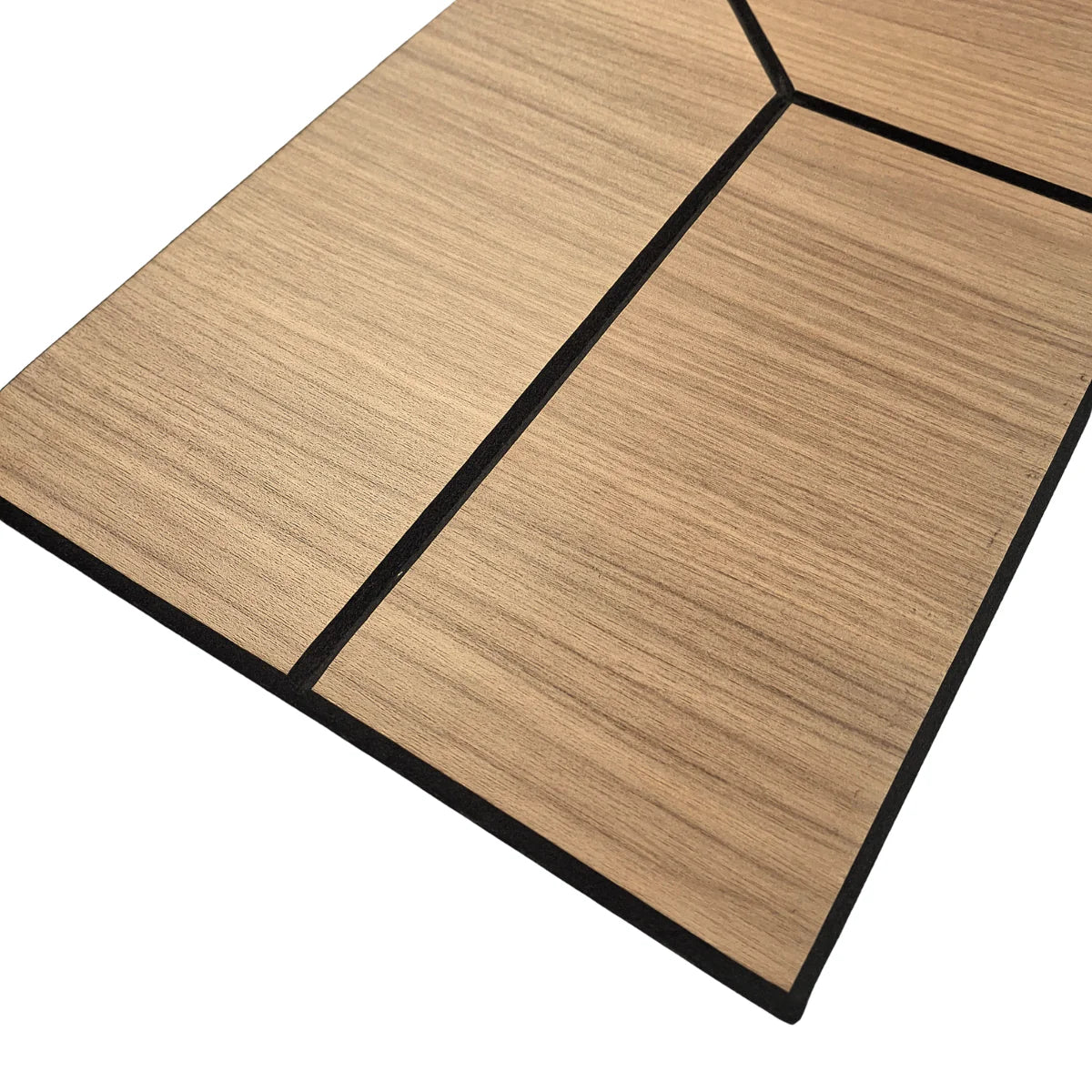 Walnut wood effect acoustic wall panel UK 120cm x 30cm self adhesive wedge panel by Solid Furniture UK for sound absorption and modern design