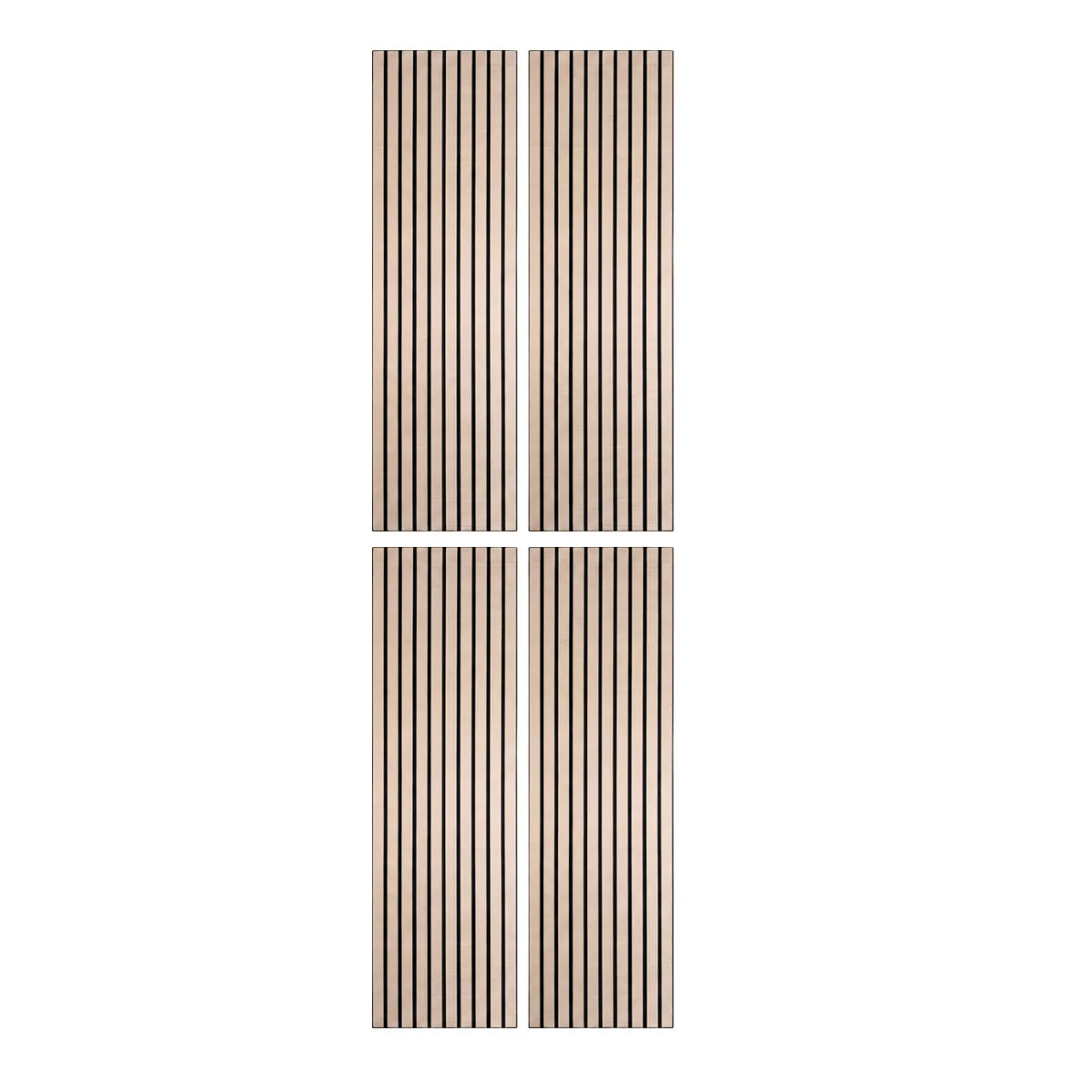 Close-up view of premium oak slatted acoustic wall panel showing natural wood grain texture by solid furniture UK