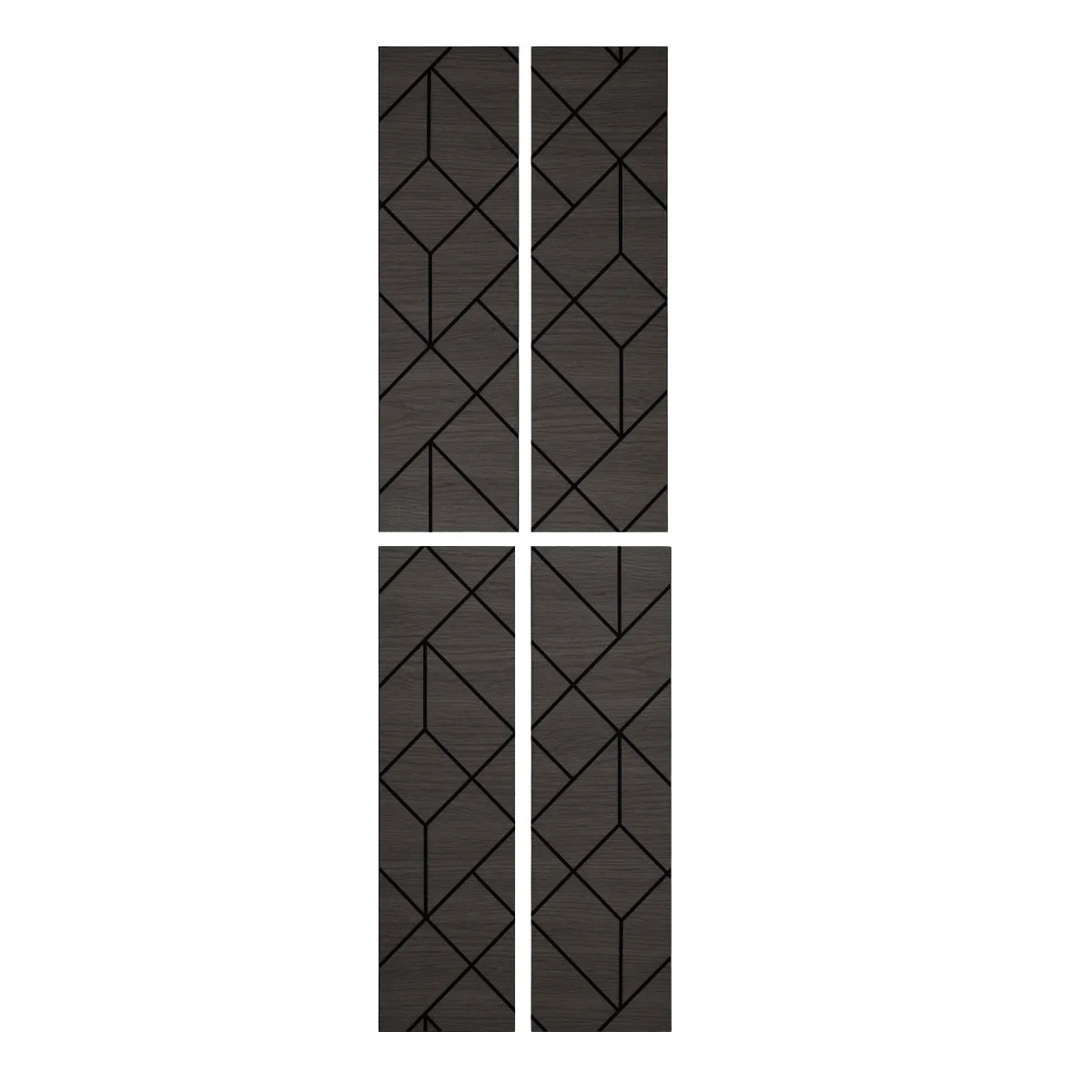 Shard Acoustic Wall Panels by Solid Furniture UK in black oak wood effect, pack of 4 self adhesive acoustic panels for UK homes and offices