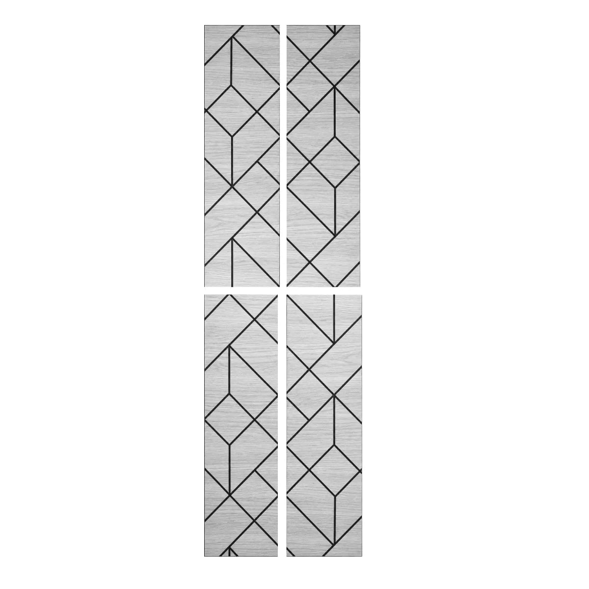 Shard Acoustic Wall Panels by Solid Furniture UK in grey oak wood effect, pack of 4 self adhesive acoustic panels for modern UK interior design