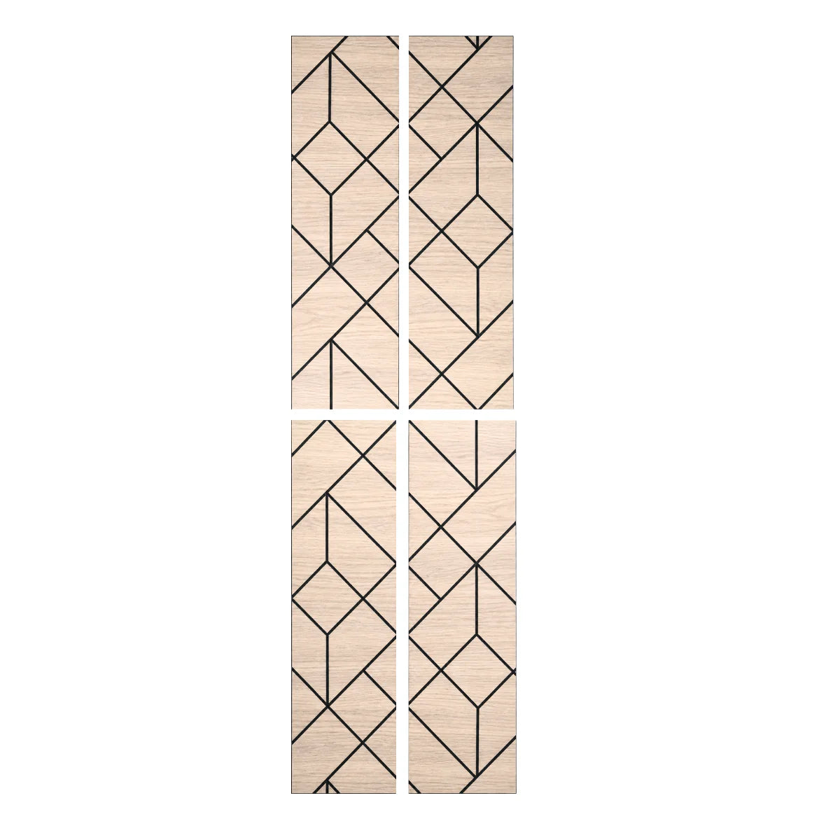 Shard Acoustic Wall Panels by Solid Furniture UK in premium oak wood effect, pack of 4 self adhesive acoustic panels for modern UK interiors
