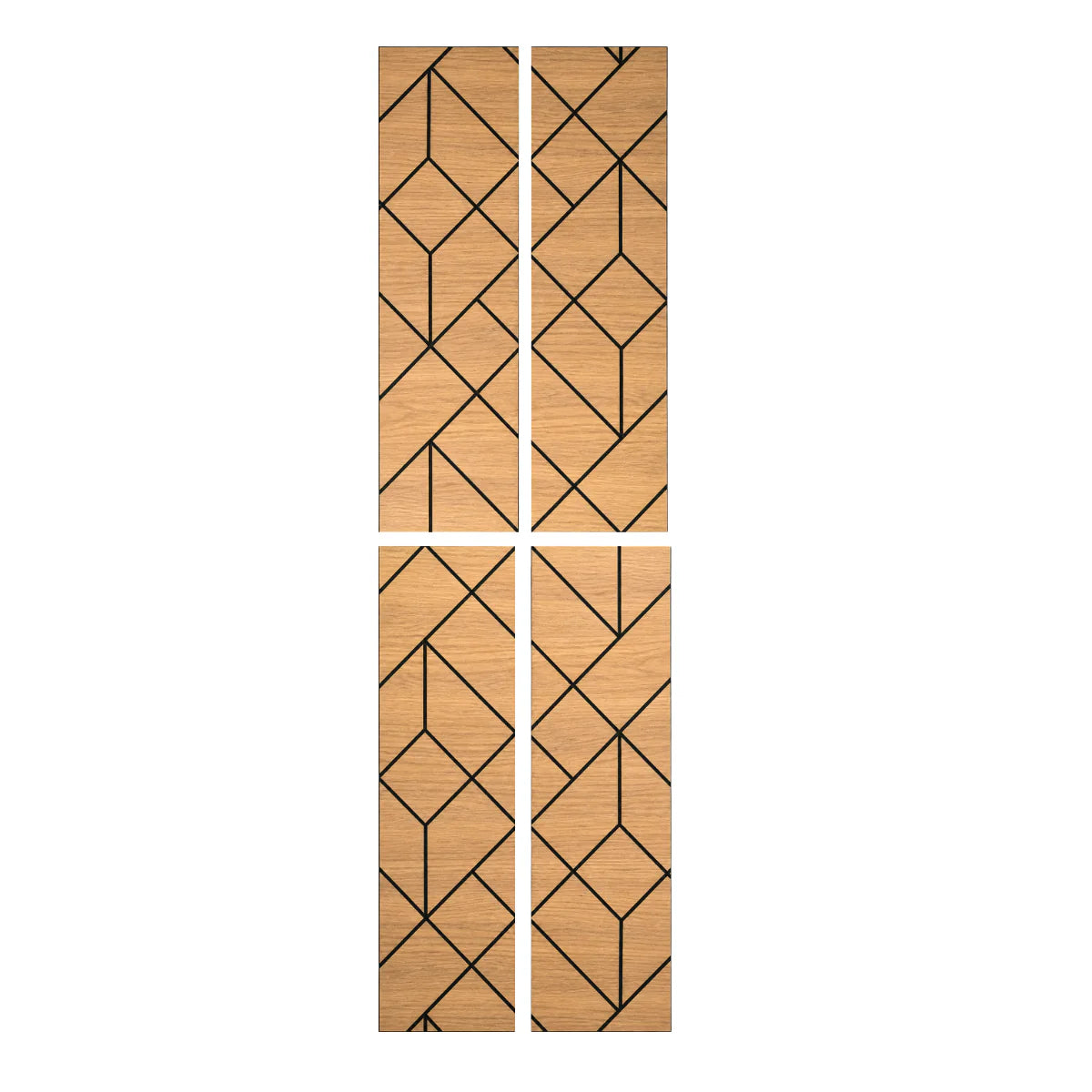 Shard Acoustic Wall Panels by Solid Furniture UK in walnut finish, pack of 4 self adhesive acoustic panels for elegant UK homes and commercial spaces