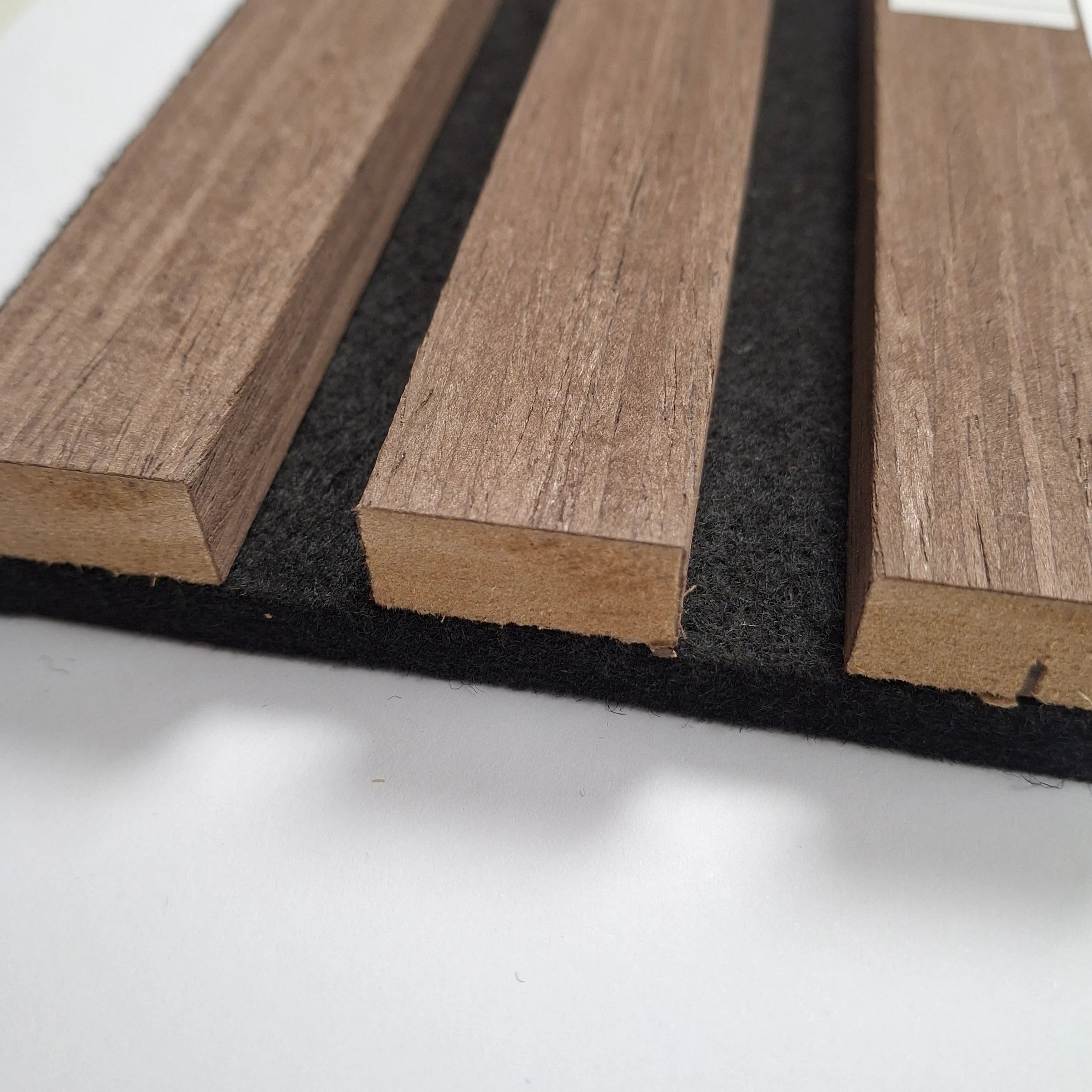 Smoked Oak Acoustic Slatted Wall Panels for Home and Office Solid Furniture UK