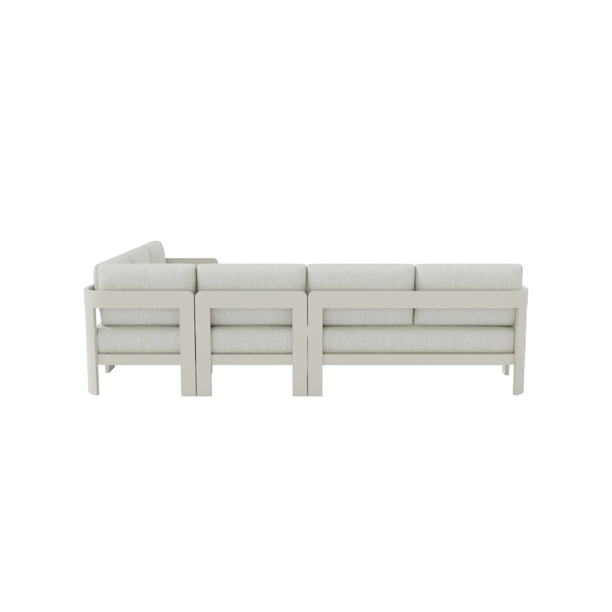 Back view of Sofia 8 seater corner lounge set designed for UK outdoor living spaces from Solid Furniture UK