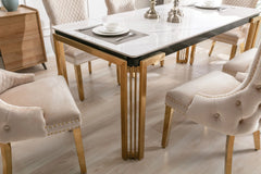 Sorrento rectangle ceramic dining table 180cm large modern dining table Solid Furniture UK