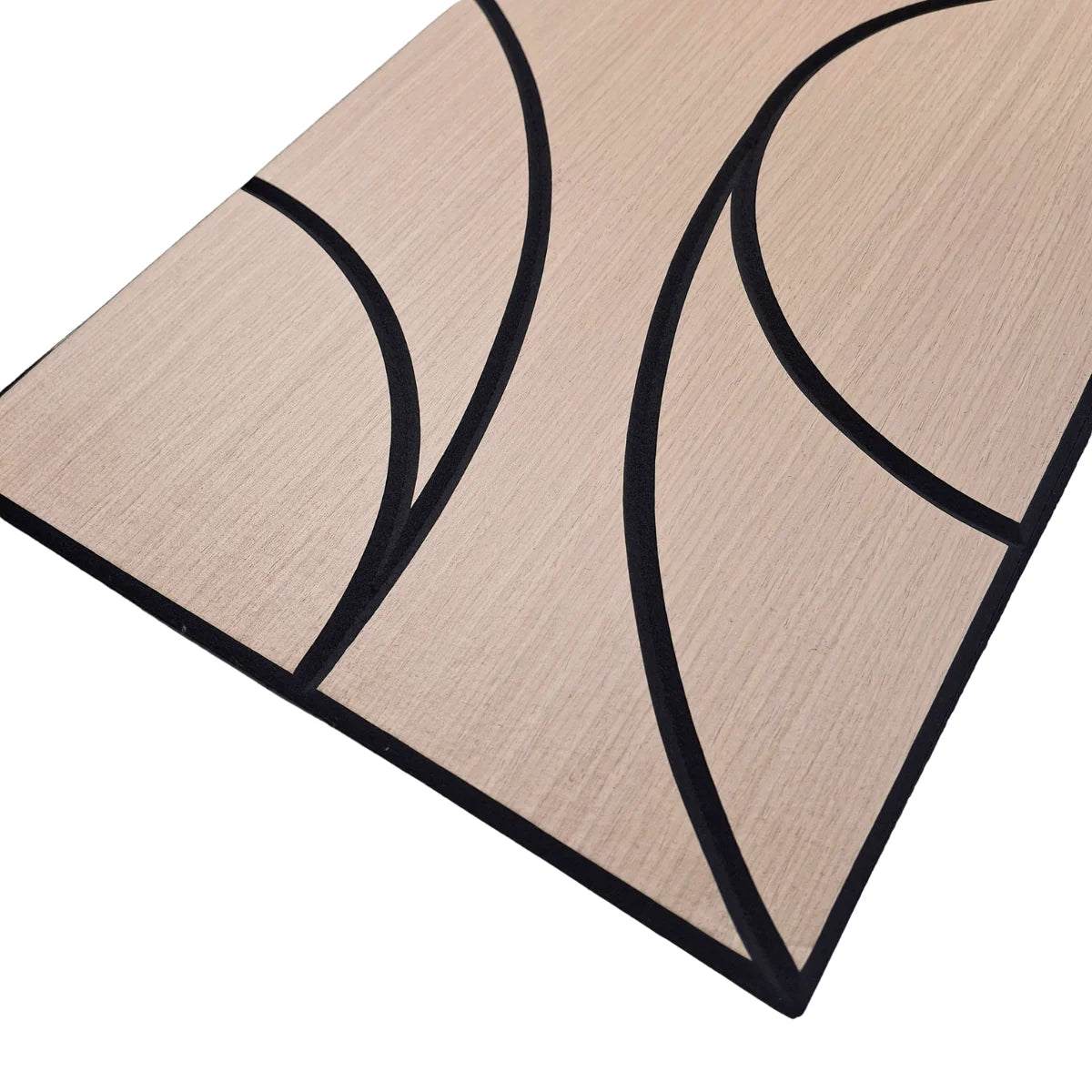 Spiral acoustic wall panels pack of 4 in premium oak finish with real wood veneer and acoustic felt backing by Solid Furniture UK for modern interiors