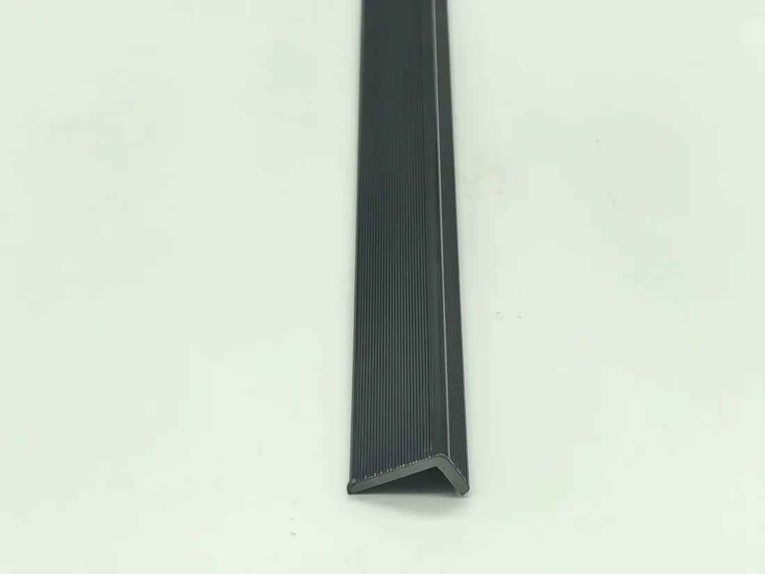 Main view of black wall panel end trim composite 240cm sleek modern finishing trim from Solid Furniture Ltd UK
