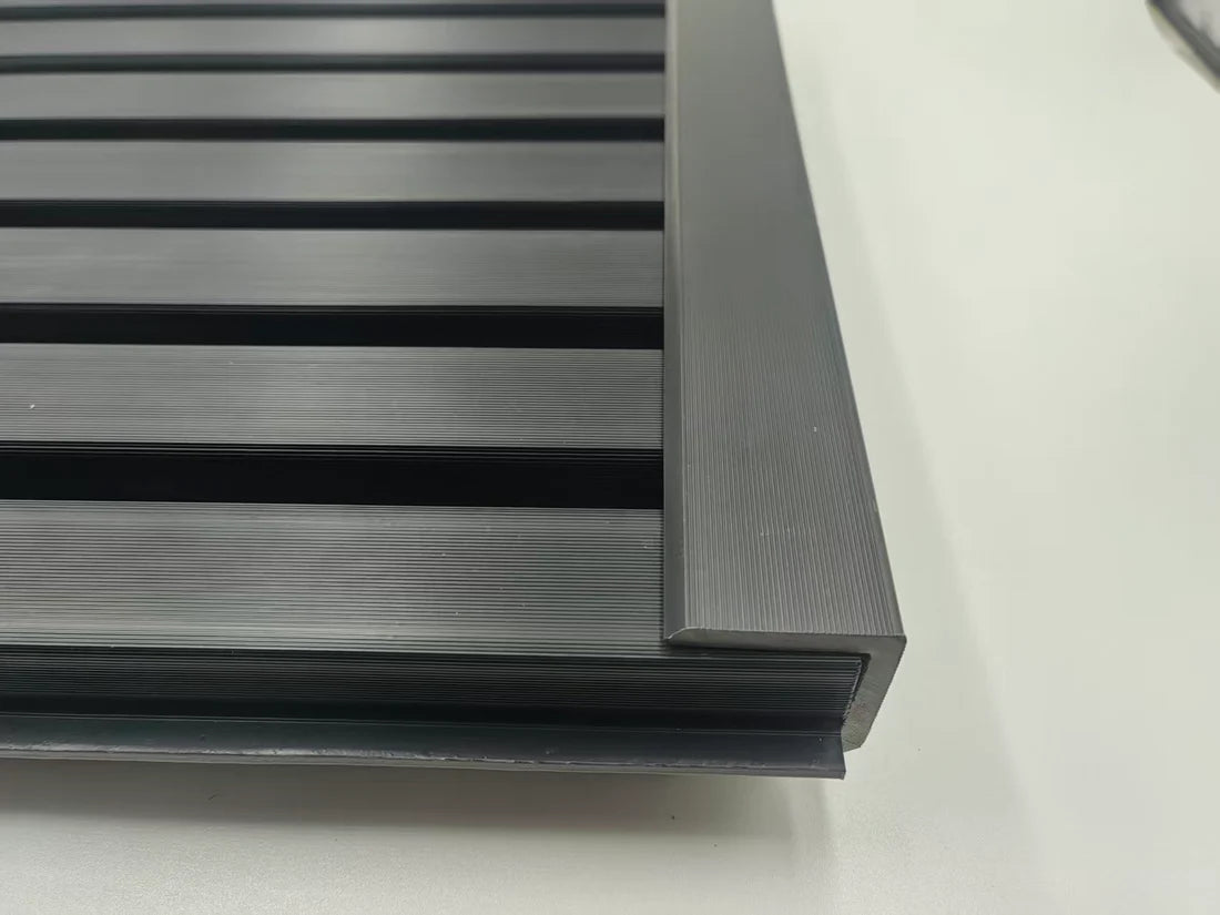 Wall Panel End Trim Black Finish Vertical Installation Composite Trim Solid Furniture UK