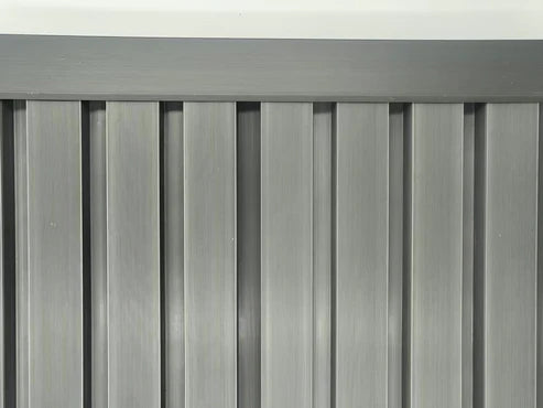 Wall Panel End Trim Grey Finish Vertical Installation Composite Trim Solid Furniture UK