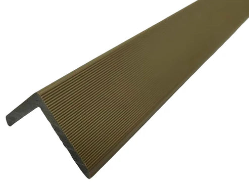 Wall Panel End Trim Khaki Finish Composite Edge Trim Front View Solid Furniture UK