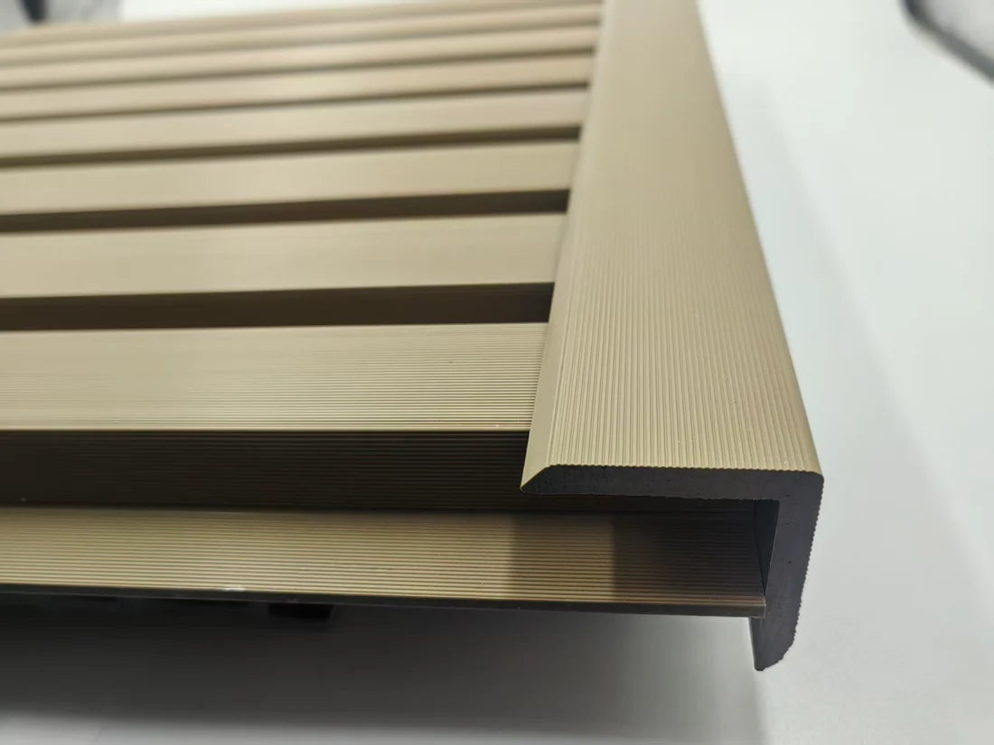 Wall Panel End Trim Khaki Finish Vertical Installation Composite Trim Solid Furniture UK